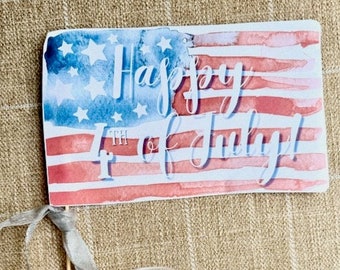 Happy 4th of July Flag, July 4th Flag, Printable, 4th of July Decor, 4th of July Party, July 4th Printable