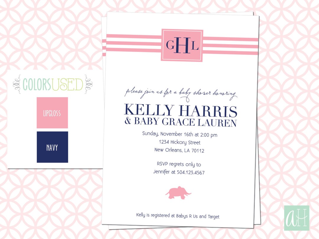Printable Baby Shower Invitation: Customize Animal or Icon on ...
