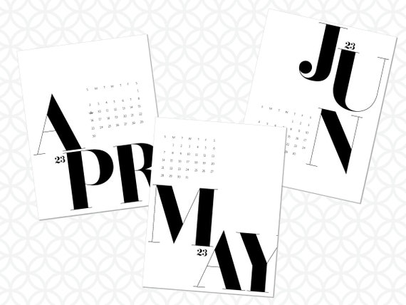 Printable Black and White 2026 Calendar With Holidays: Instant - Etsy