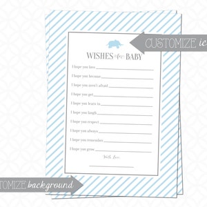 Custom Printable Wishes for Baby Cards, Custom Pattern, Color, and ...