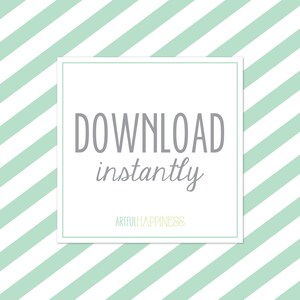 Printable Light Blue Food Table Tent Cards Place Cards: Instant ...