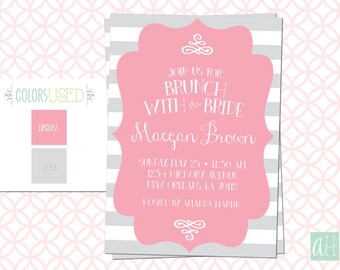 Printable Bridal Brunch Invitation, Bridal Shower, Bridal Luncheon, Bridal Invite