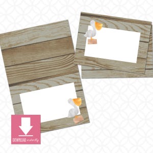 Segnaposto stampabili Bayou Food Table Tent: download immediato, 2 misure, biglietti da buffet, segnaposto del sud, Pelican, Louisiana