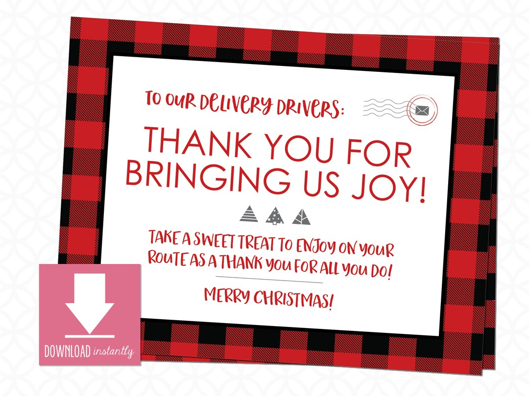 Printable Sign for Delivery Drivers: Instant Download Size is - Etsy