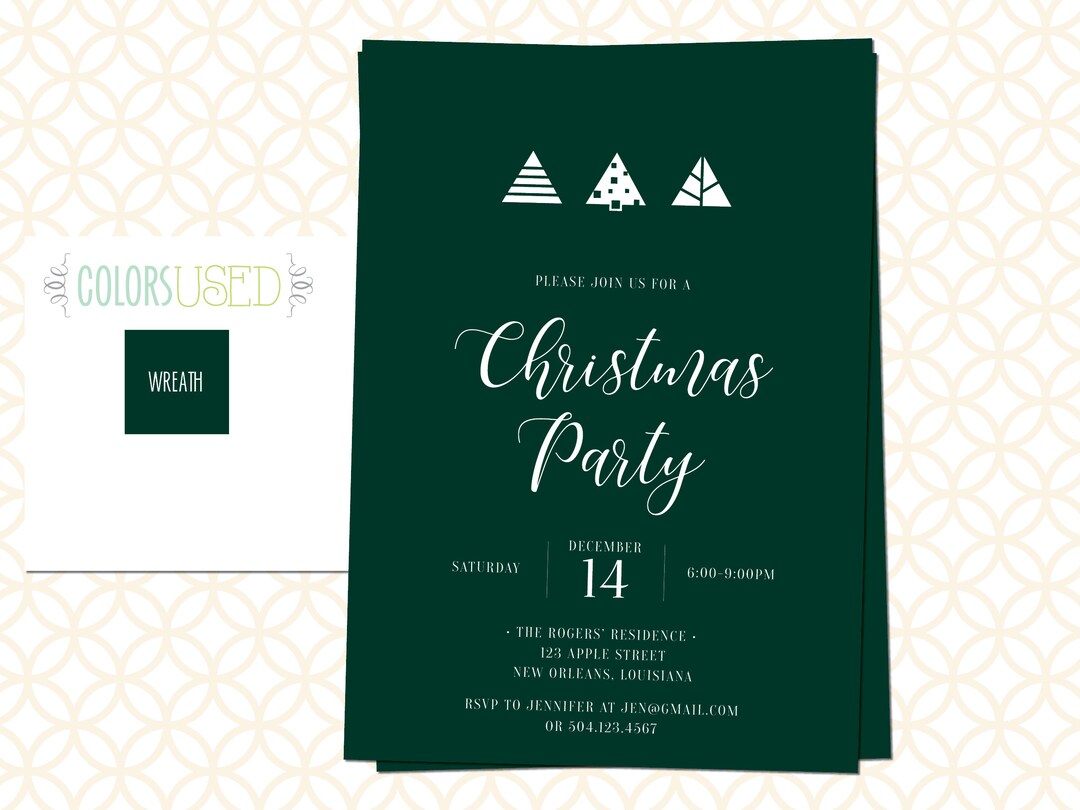 Printable CHRISTMAS PARTY Invitation Holiday Party - Etsy