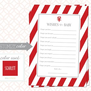 Personalisierte Druckbare Wünsche für Babykarten, individuelles Muster, Farbe und Bild: Baby Junge, Baby Mädchen, geschlechtsneutrale Wunschkarte, Baby Shower Spiel