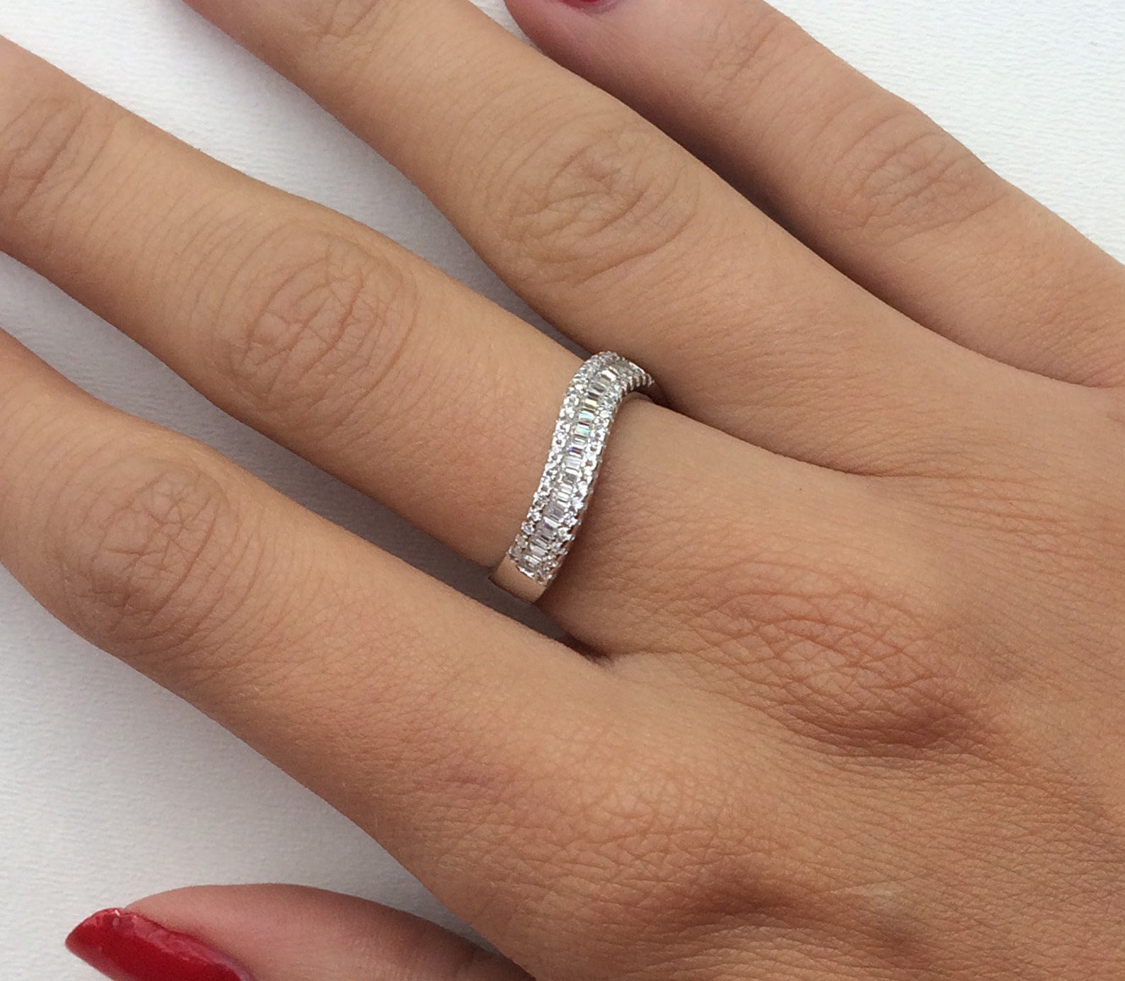 Twisting Ring in 925 Sterling Silver With Cubic Zirconia Etsy UK