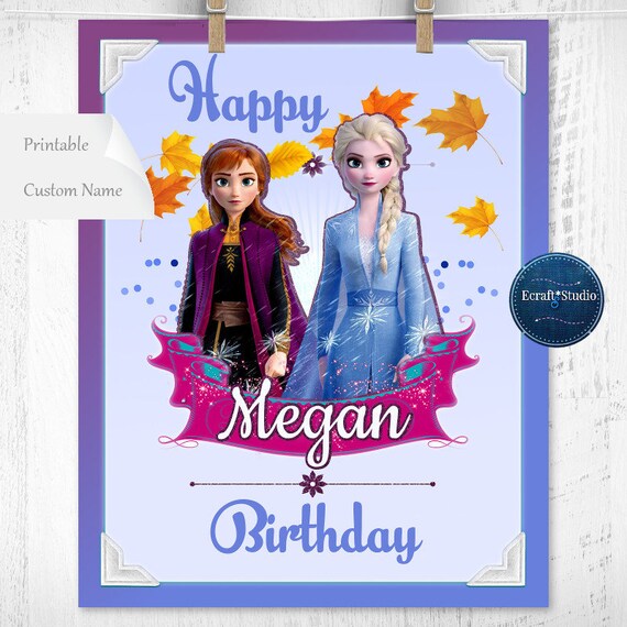 Frozen fever custom name wall print, girl nursery, birthday personalized print, 8x10, candy bar printable, personalized nursery Il_570xn