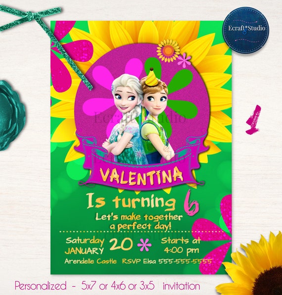 Frozen Fever invite - Frozen invitation - Frozen Fever party - Frozen Anna birthday - Funny Invitation - Frozen birthday - Anna invitation Il_570xn