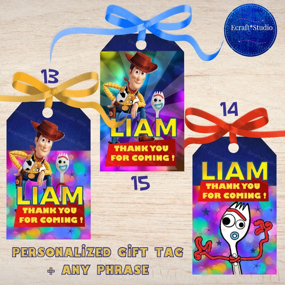8 Ct. Toy Story 4 Assorted Party Thank You Tags w/Ribbon 8 Ct. Toy Story 4 Assorted Party Thank You Tags w/Ribbon