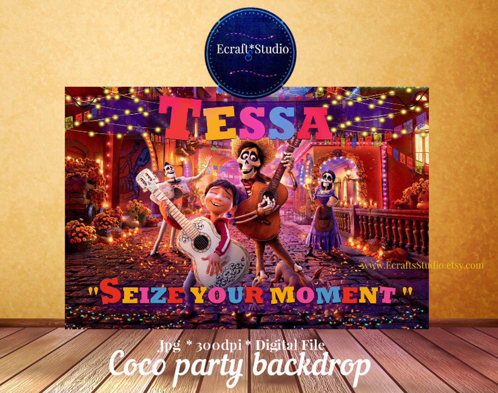 Coco Backdrop Coco Banner Printable Coco Disney Party | Etsy España