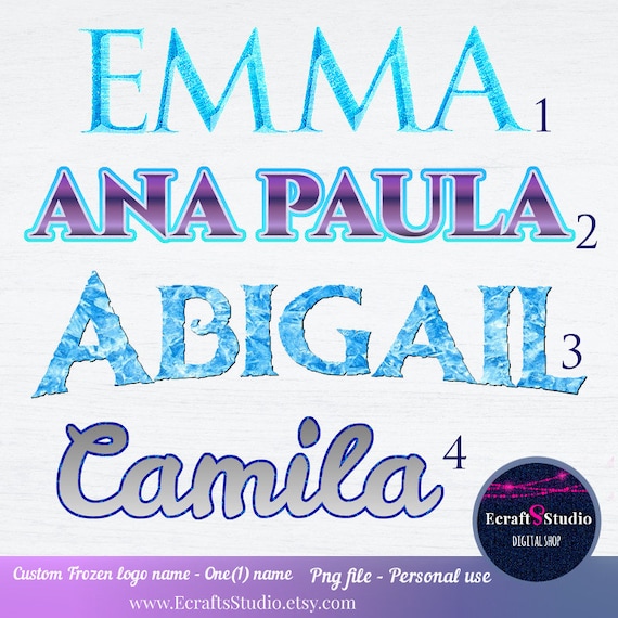 Personalized Frozen Logo name, Custom Frozen logo name, frozen inspired logo name for decor and parties, frozen custom logo name, frozen Il_570xn