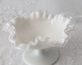 Vintage Fenton Footed Bowl Fenton Silvercrest