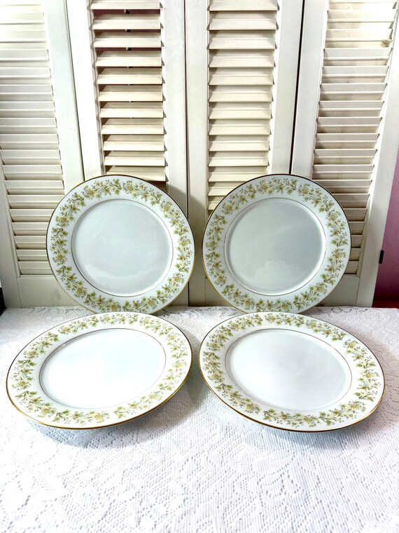 Vintage Noritake Andorra Plates ~ Set of Four 10” Dinner Plates