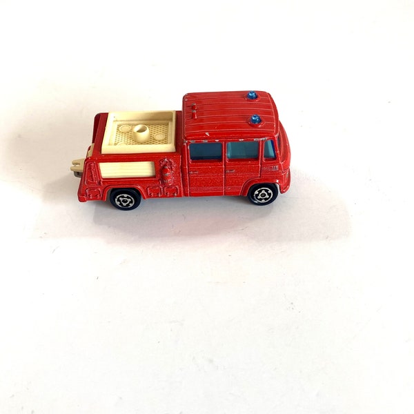 Vintage Collectible Majorette Fire Dept Vehicle ~ Pompier Aeroport #258 ~ Made in France ~ 3”long ~ Missing Black Pump Hose