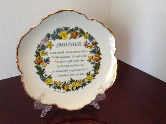 Mother Decorative Plate ~ MOTHER~ Mothers Day ~ Birthday ~ Vintage