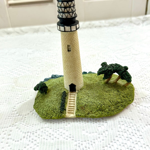 Vintage Cape Florida Florida Lighthouse Figurine  ~ Lighthouses of North America ~ 1996 Kerry ~ 5” high