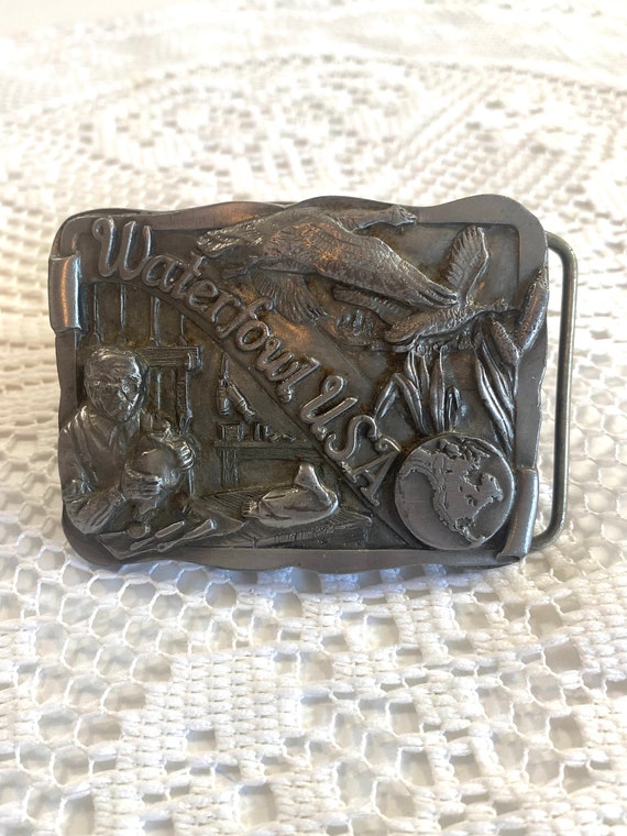Vintage Water Fowl USA Belt Buckle ~1988 Limited … - image 2