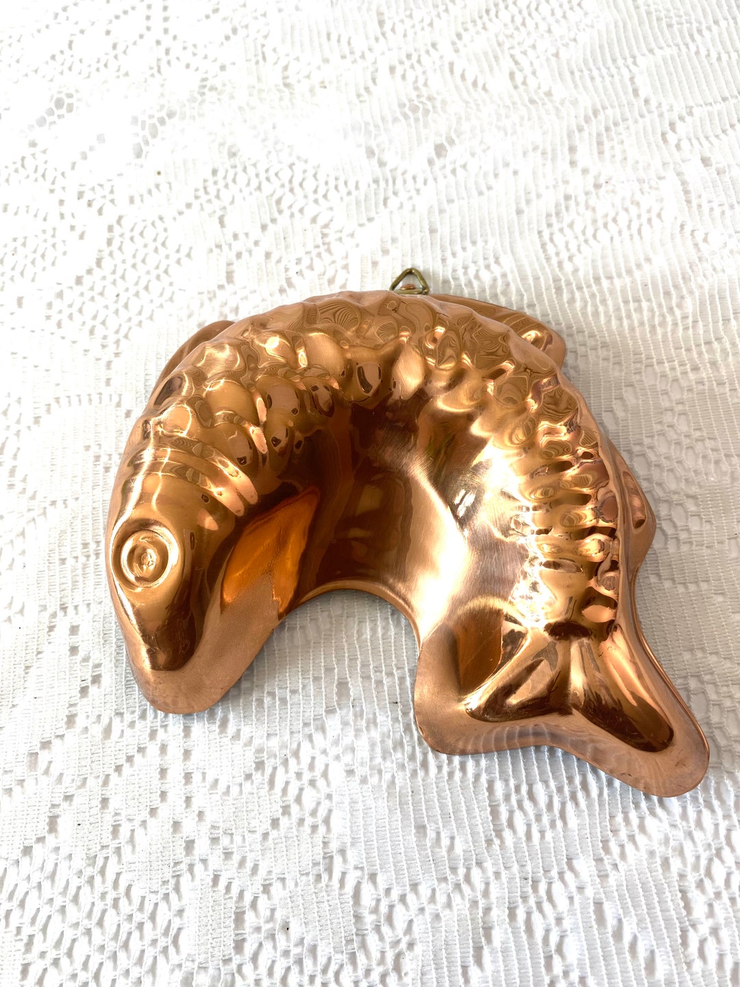 Vintage Copper Mold Fish Shaped Mold Benjamin and Medwin Made in Korea