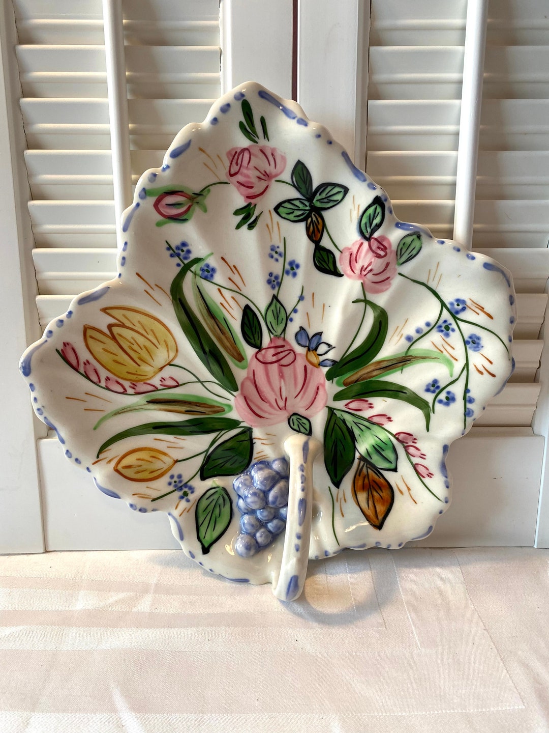 Vintage Blue Ridge China Leaf Plate ~ Southern Pottery Inc. ~ Hand ...