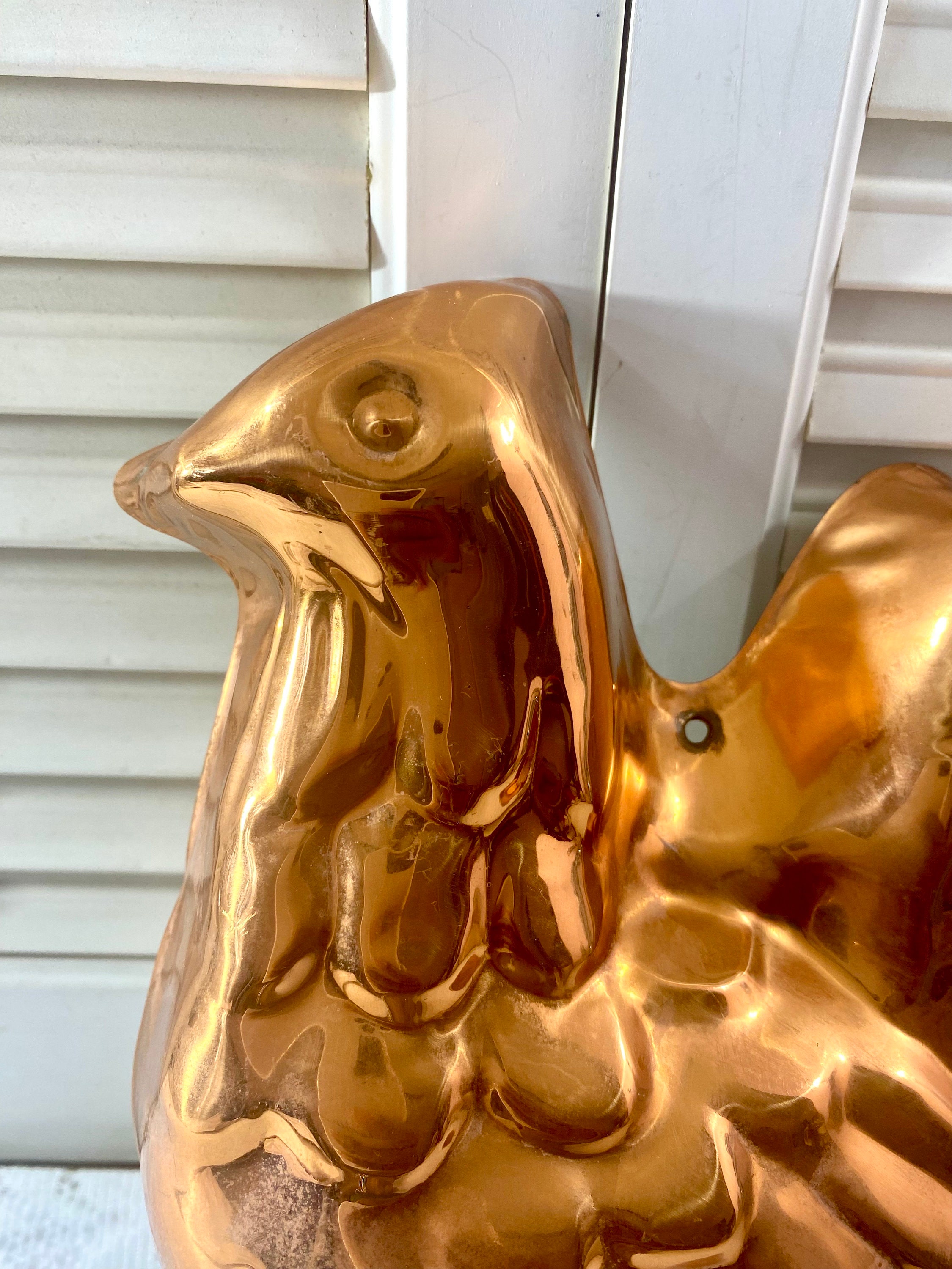 Vintage Copper Mold ~ Chicken Design ~ Copra Made in Portugal