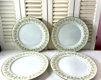 Vintage Noritake Andorra Plates ~ Set of Four 10” Dinner Plates