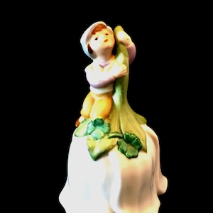 Vintage Avon Leprechaun Bell ~ 1983 ~ Boy On  Branch ~ Boy on Flower ~ Good Luck Bell ~ Pixie ~ Vintage Collectible