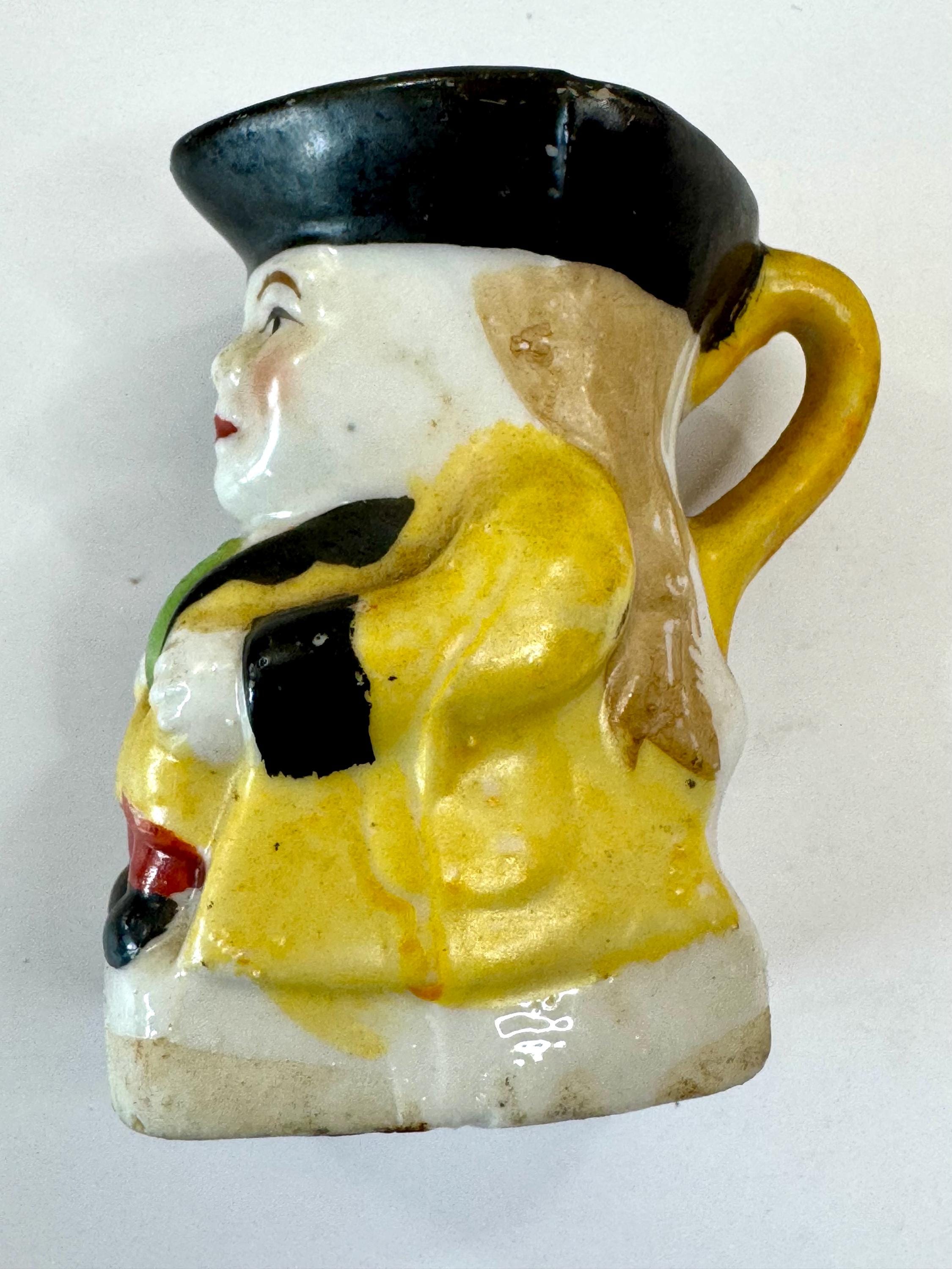 Toby Handle Vintage Mini Toby Jug/ Toby Mug ~ Man Dressed in Yellow and Black ...