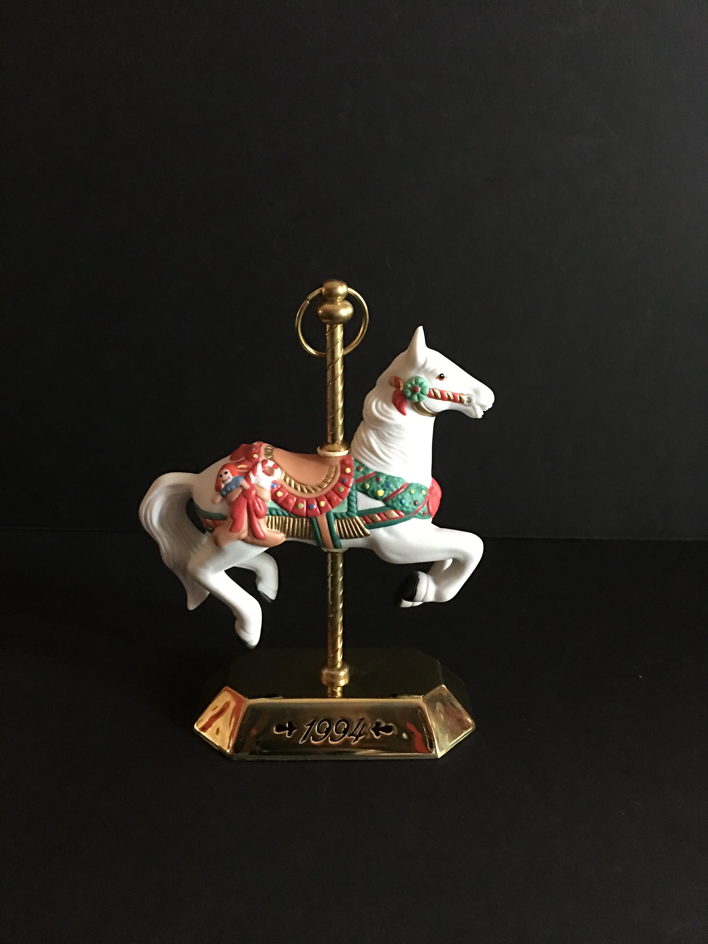 Hallmark Porcelain Horse Figurine ~ 1994~ Tobin Fraley ~carousel Horse ~  Brass Stand ~ Collectible ~ Vintage - Etsy
