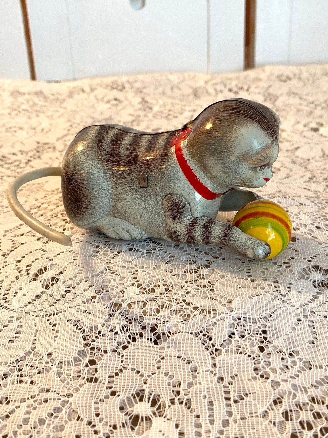 Vintage Wind up Cat and Ball Toy Made in U S Zone Germany Etsy