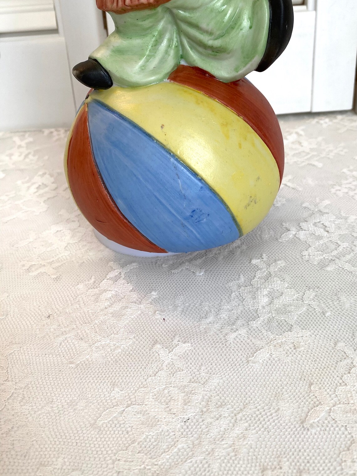 Vintage Clown on Ball Music Box Musical Clown Figurine Etsy