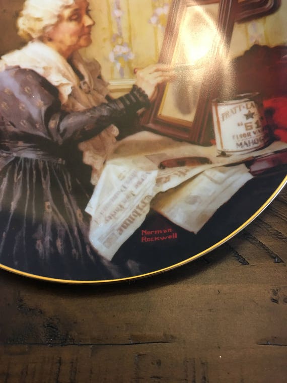 Grandma's Love ~ Norman Rockwell ~ Collectible Plate