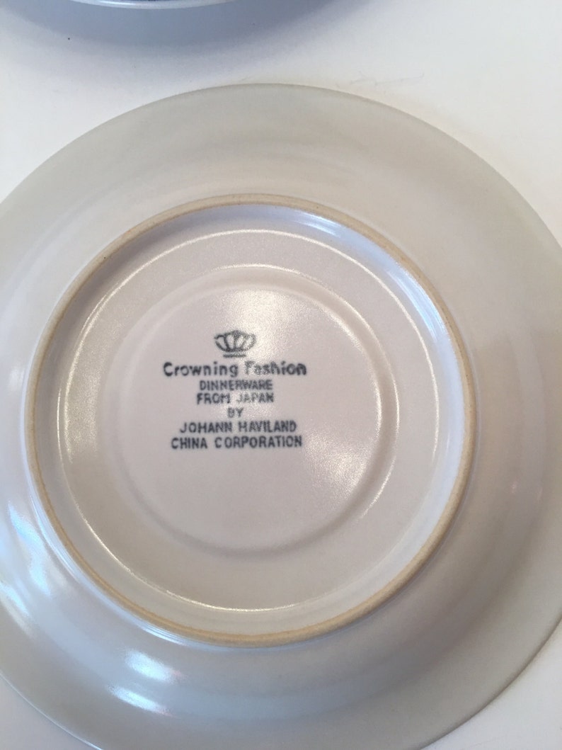 Vintage Johann Haviland China Crowning Fashion Blue Bouquet Etsy