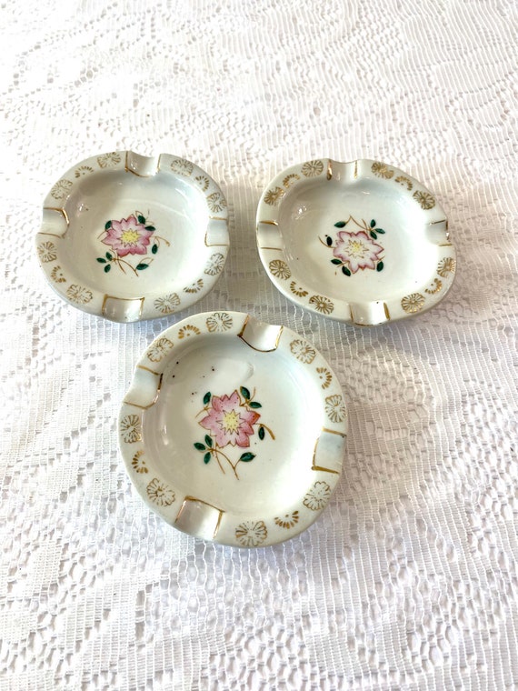 Vintage Porcelain Ashtrays ~ Individual/personal Ashtray ~ Made in