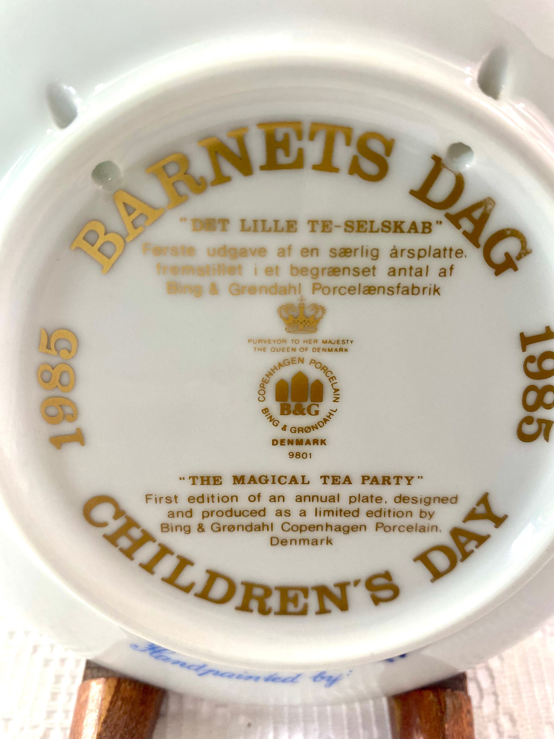 Vintage Bing and Grondahl Children's Day Plate 1985 ~ Barnets Dag