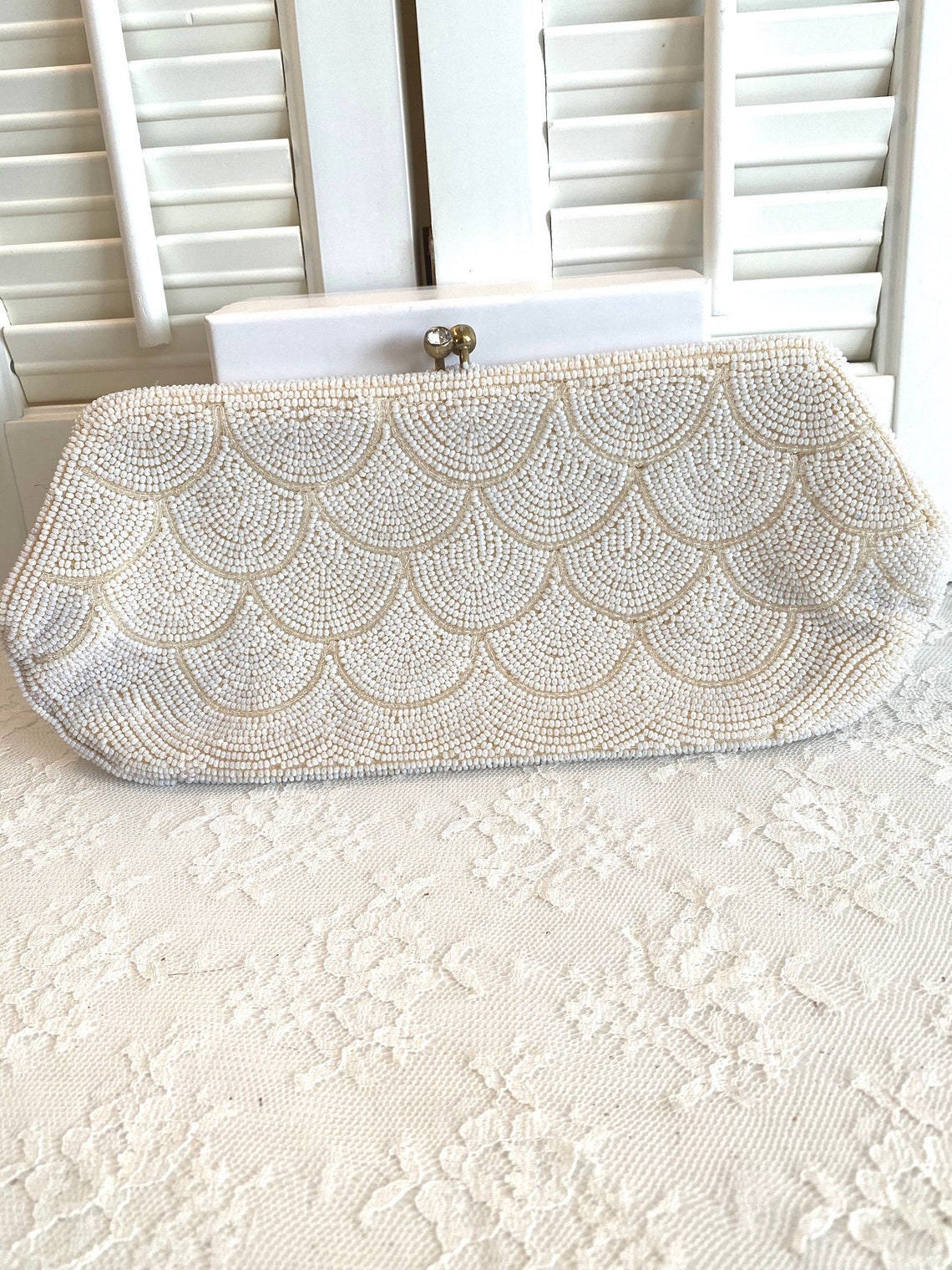 Vintage Beaded Purse Hand made in Japan Bridal Bag Etsy