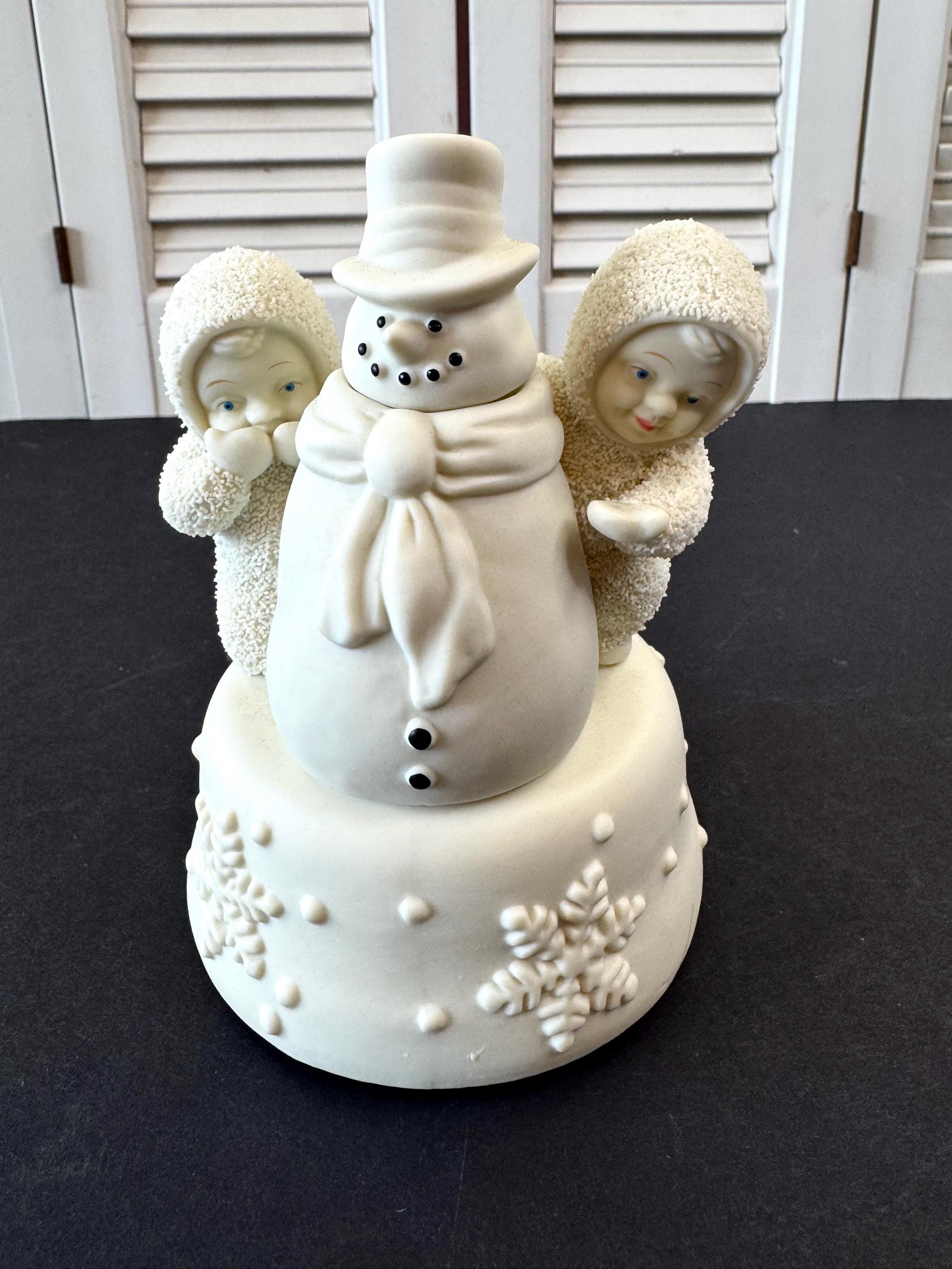 Vintage Department 56 Snowbabies Did He See You Music Box, 1997