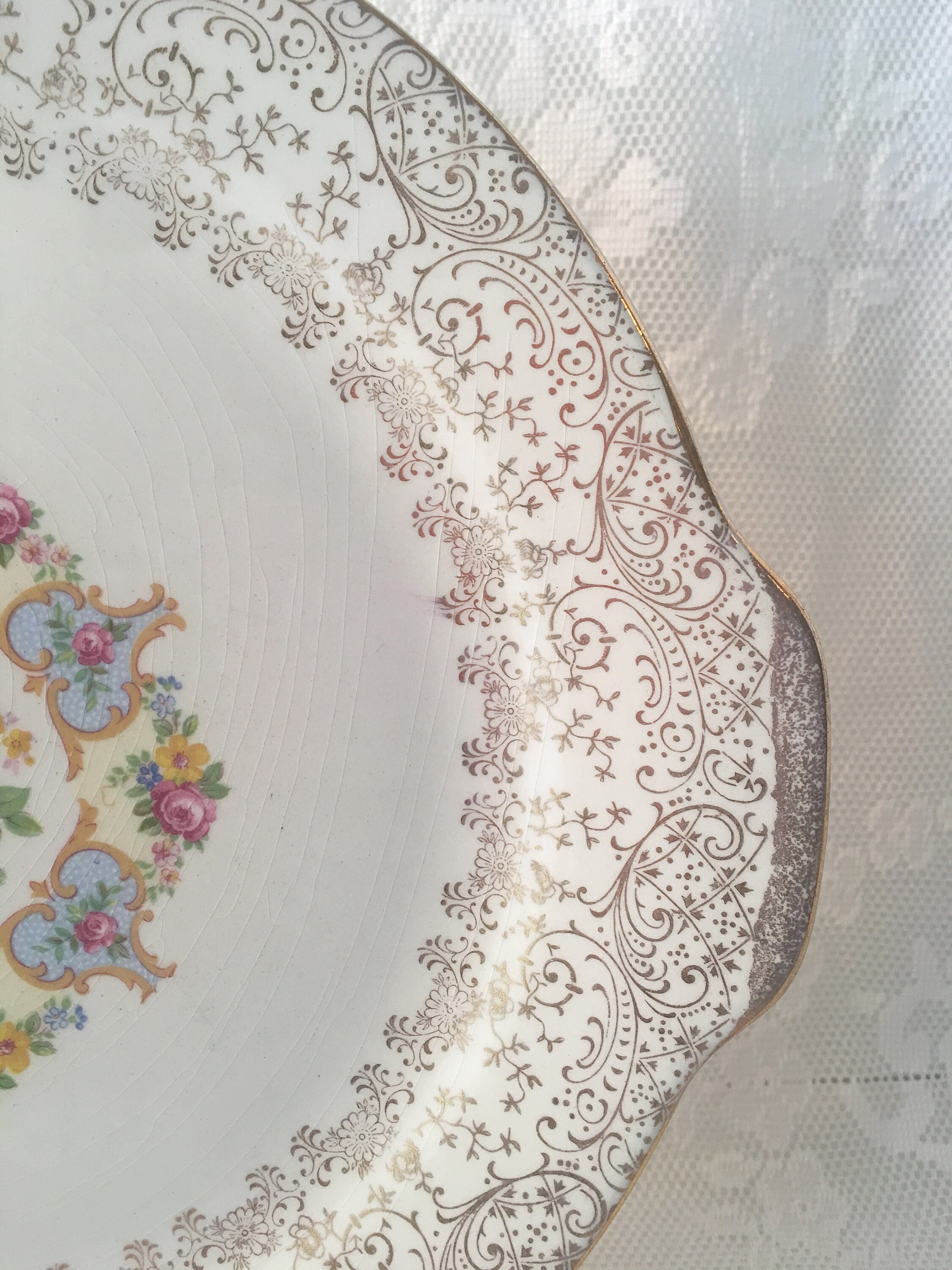 Vintage Vanity Fair Plates Cake Plate Has Crazing Etsy