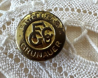 Vintage Friedberg and Grunauer Brass Button, F and G Button