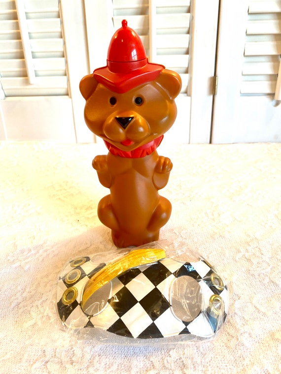 Vintage Avon Huggy Bear Bubble Bath ~ Has Jacket With Laces ~ Shoe