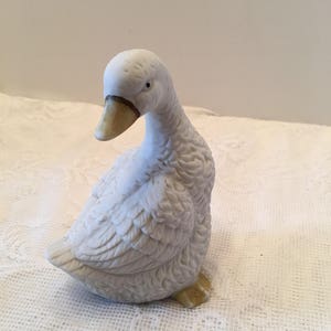 Duck Figurine White Duck Interpur Made in Taiwan ROC Vintage image 2