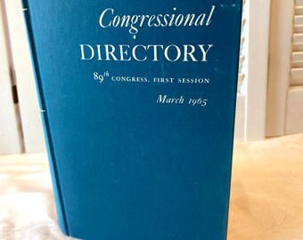 Vintage Book ~ Official Congressional Directory 89th Congress First Session March 1965 ~ Hardcover