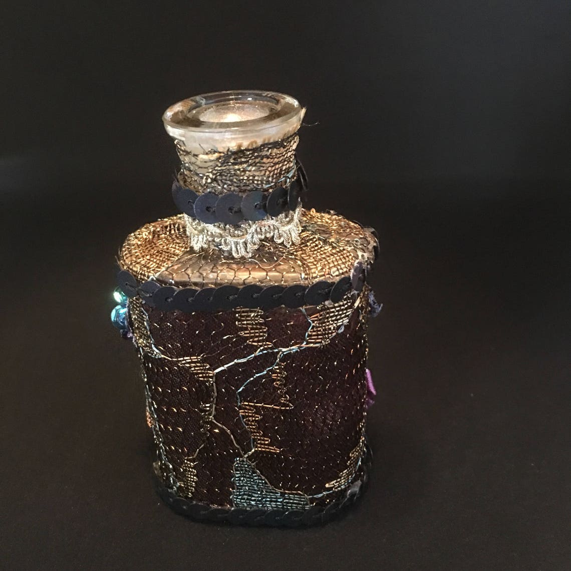 Decorative Bottle Lace Decorative Bottle Upcycled Bottle Etsy