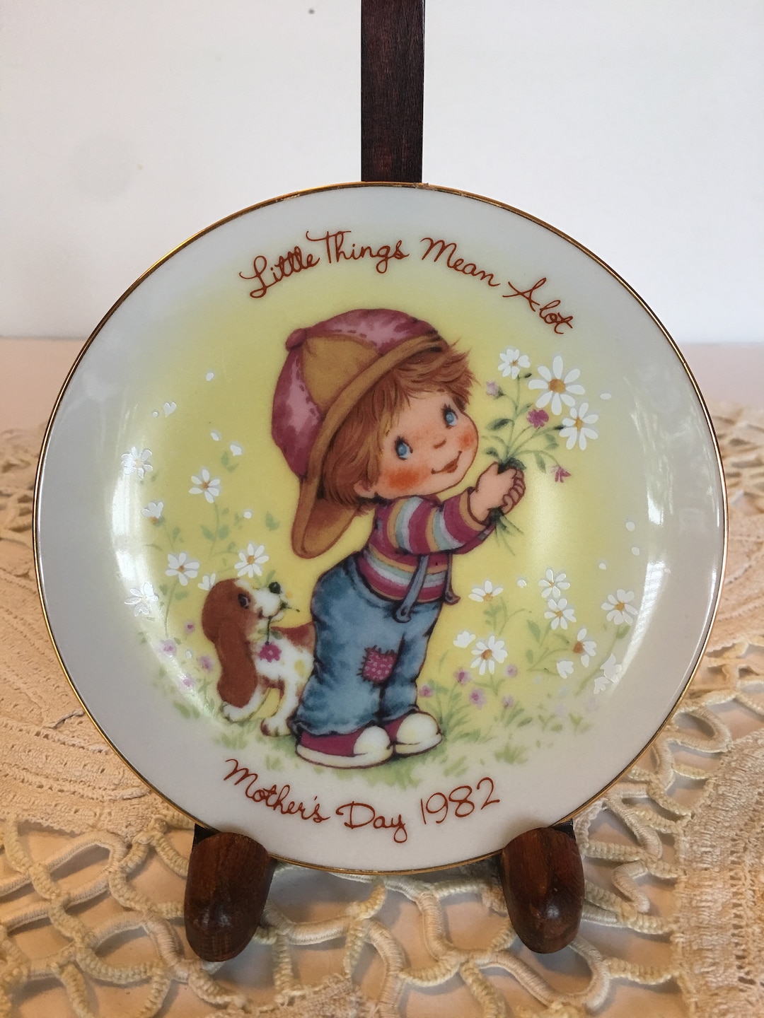 Avon Mother's Day Plate ~ 1982 ~ Little Things Mean A Lot ~japan
