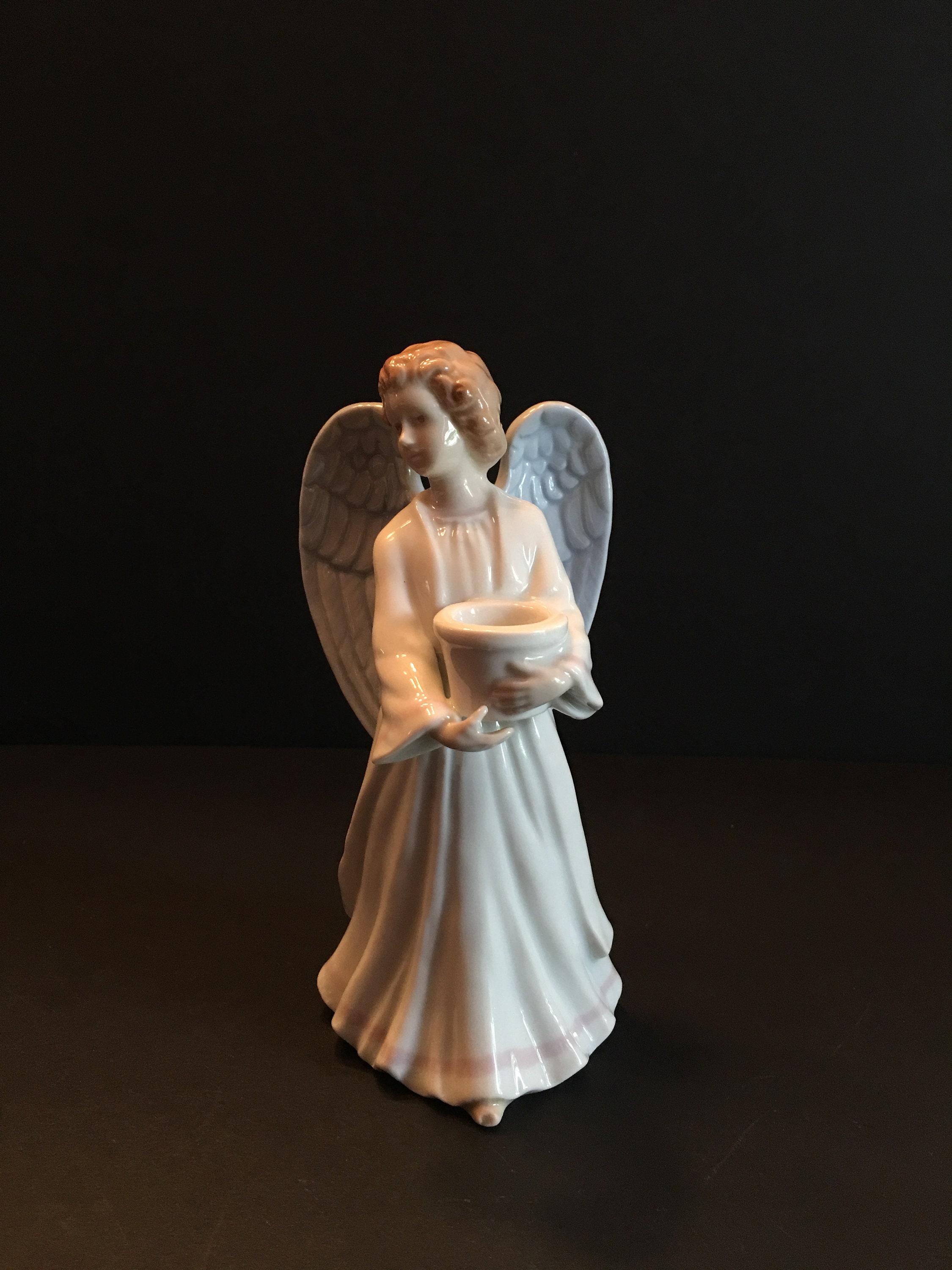 R R Roman ~ Angel Candleholder ~ Angel Figurine ~ Japan
