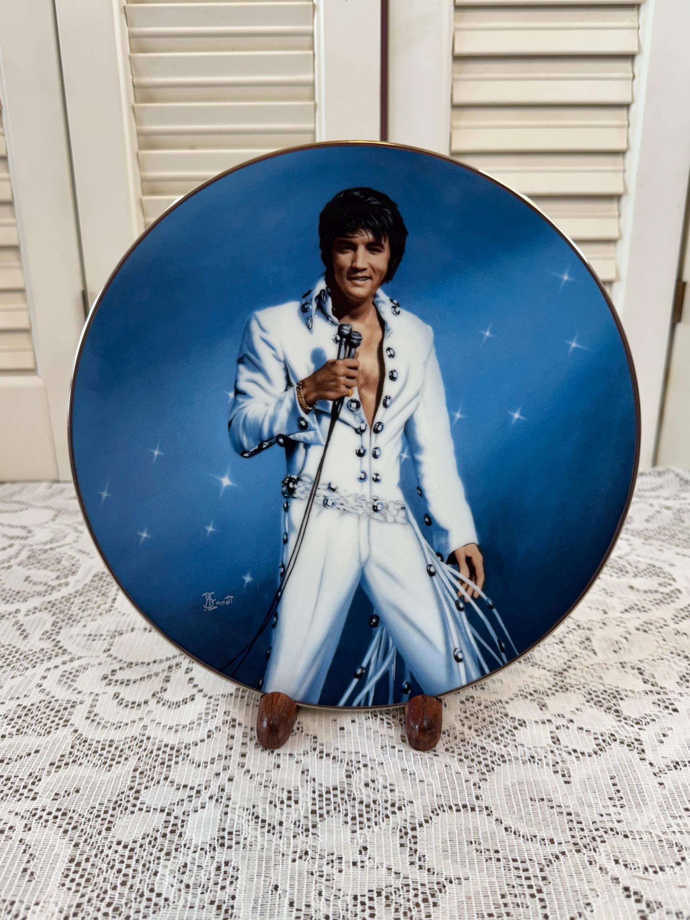 Vintage Elvis Presley Collectible Plate “king of Las Vegas