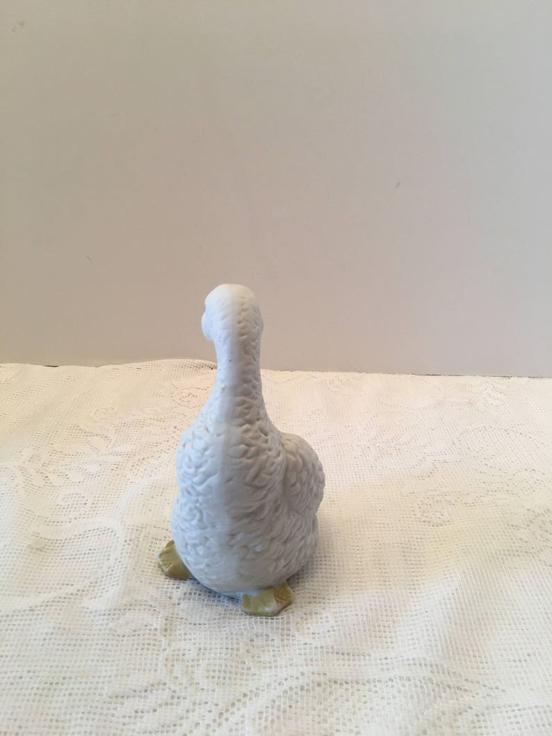 Duck Figurine White Duck Interpur Made in Taiwan ROC Vintage image 3