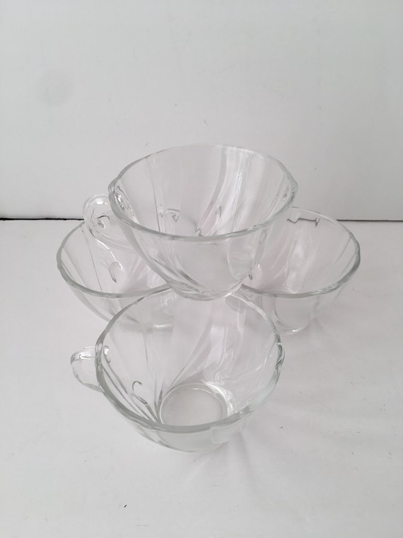 Vintage Arcoroc France Glass Cups Frosted And Clear Panels Etsy Vintage Arcoroc France Glass Cups Frosted And Clear Panels Etsy