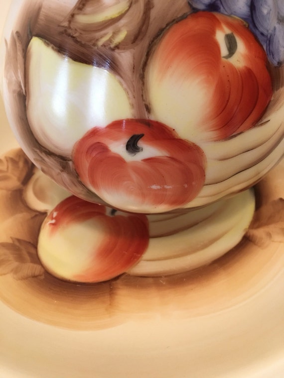 Enesco Japan Bowl and Pitcher ~ Water Basin and Jug ~fruit Motif