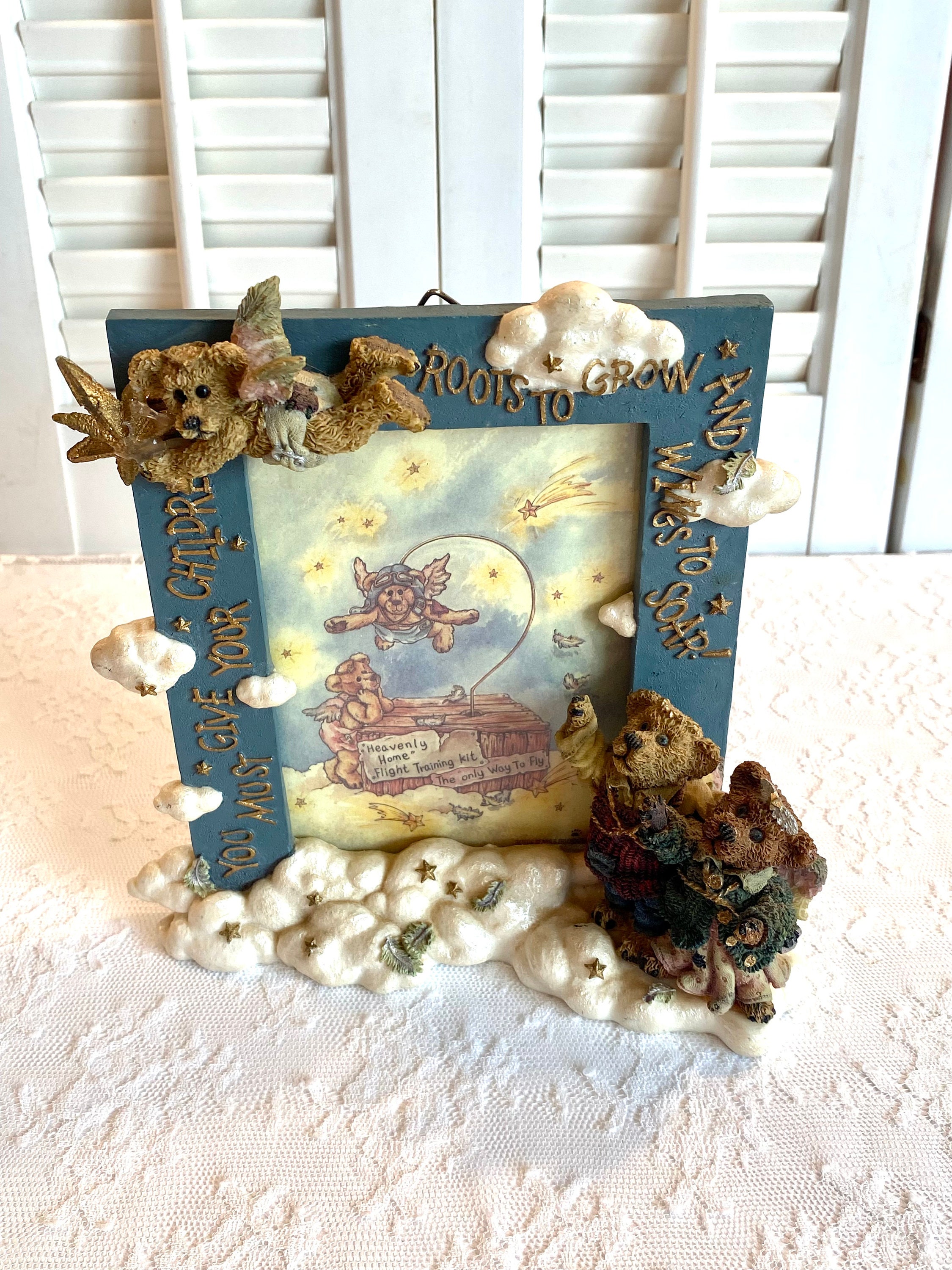 Vintage Boyds Bears and Friends Frame ~ Wings to Soar
